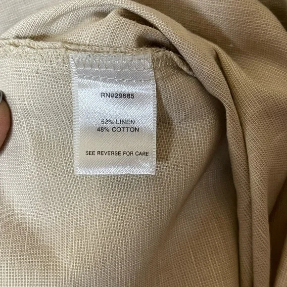 Pendleton Beige Linen Zip-Up Jacket - Picture 4 of 5